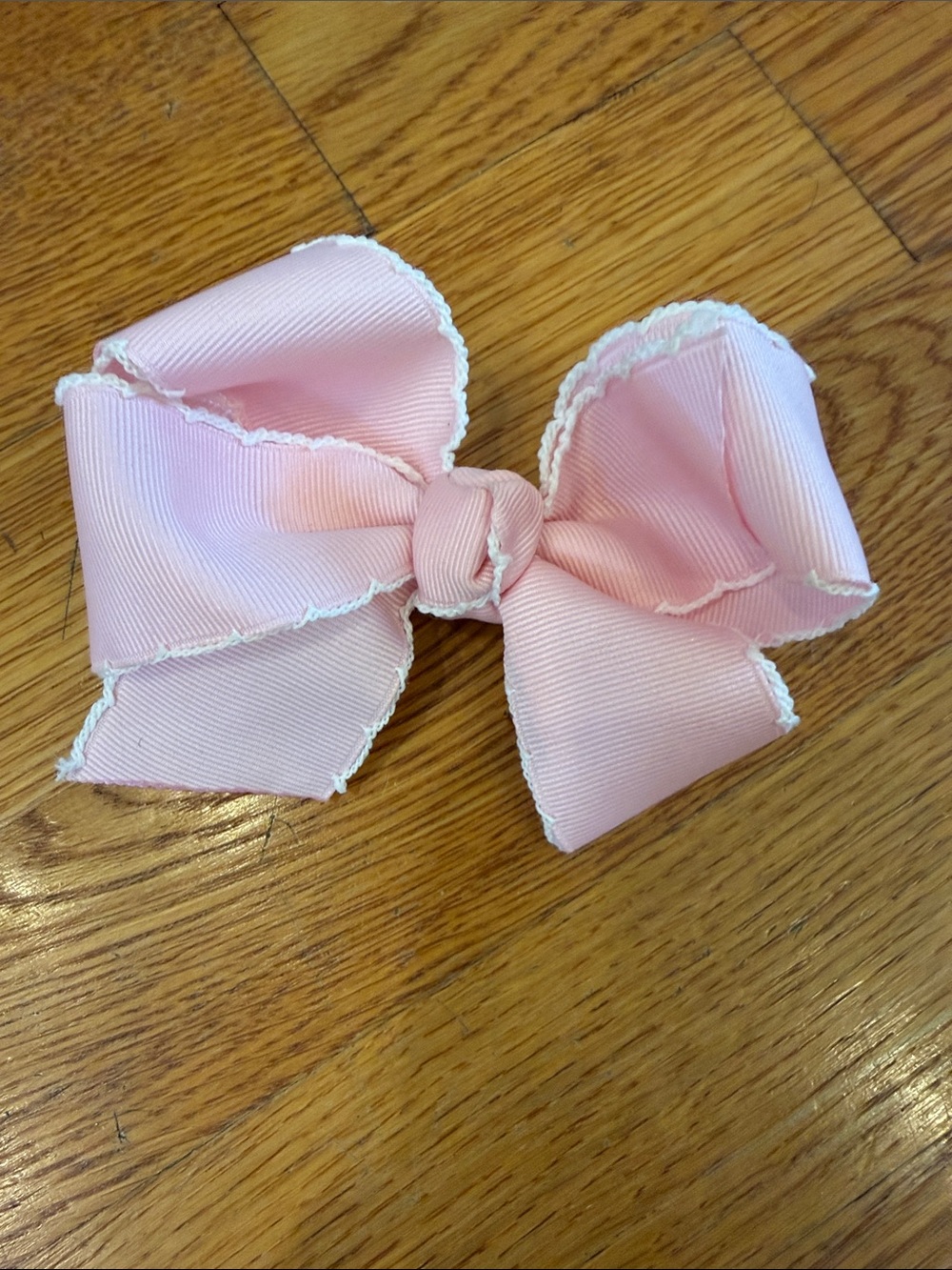 Kids Pink Grosgrain Bow Hair Clip